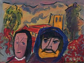 Ludwig Bemelmans - Two figures