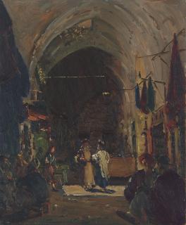 Ludwig Blum - A Market Scene in the Jewish Quarter, Jerusalem