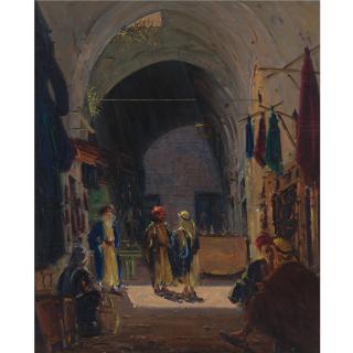Ludwig Blum - Israelia Market In The Old City, Jerusalem
