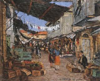 Ludwig Blum - Market in Jerusalem