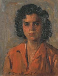 Ludwig Blum - Portrait of A Young Lady