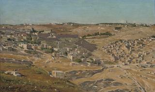 Ludwig Blum - View of Jerusalem from the Hill of Evil Counsel