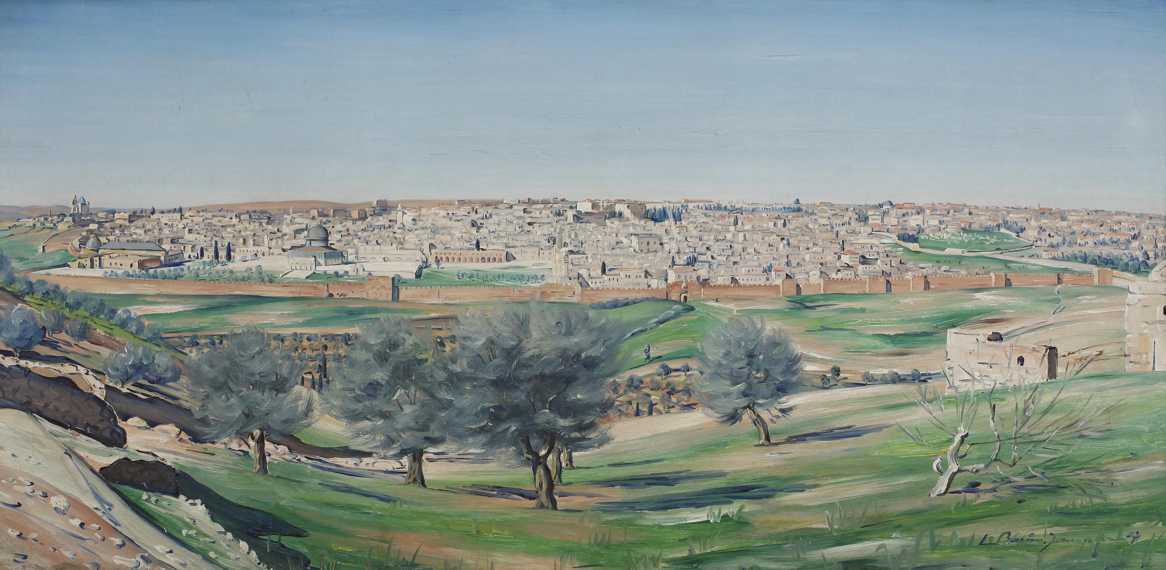Ludwig Blum - View Of The Old City, Jerusalem