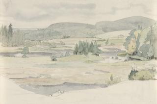 Ludwig Deurer - Flußlandschaft im bayrischen Seengebiet