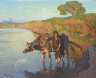 Ludwig Deutsch - La jeune fille avec la buffle