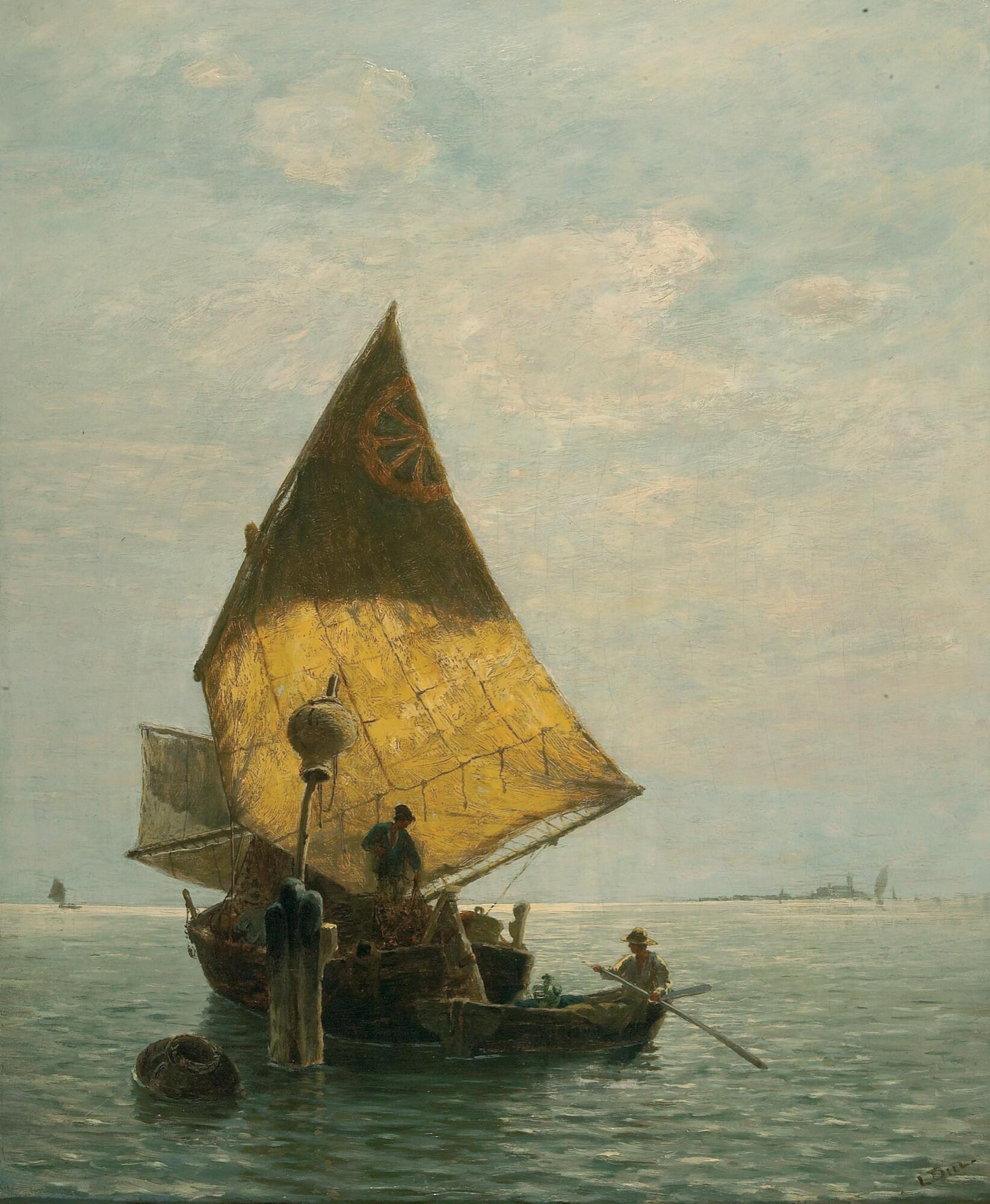 Ludwig Dill - Venezianisches Fischerboot.