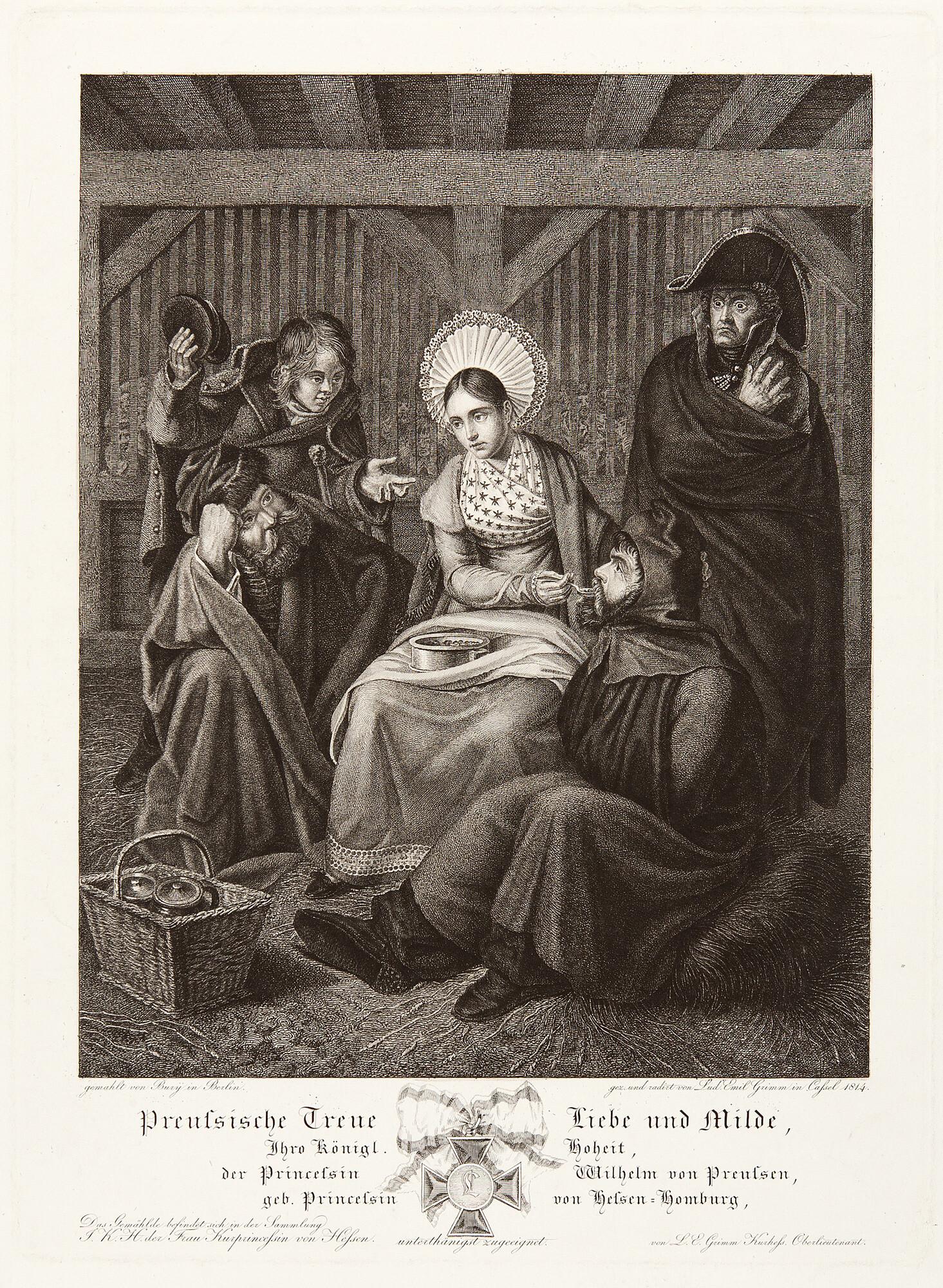 Ludwig Emil Grimm - Preußische Treue, Liebe und Milde (nach Friedrich Bury).