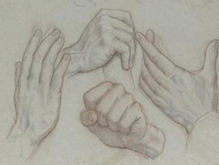 Ludwig Ferdinand Schnorr von Carolsfeld - Studies of a hand