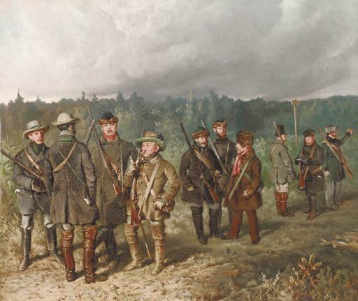 Ludwig Ferdinand von Raÿski - Hunting Party of German Junkers