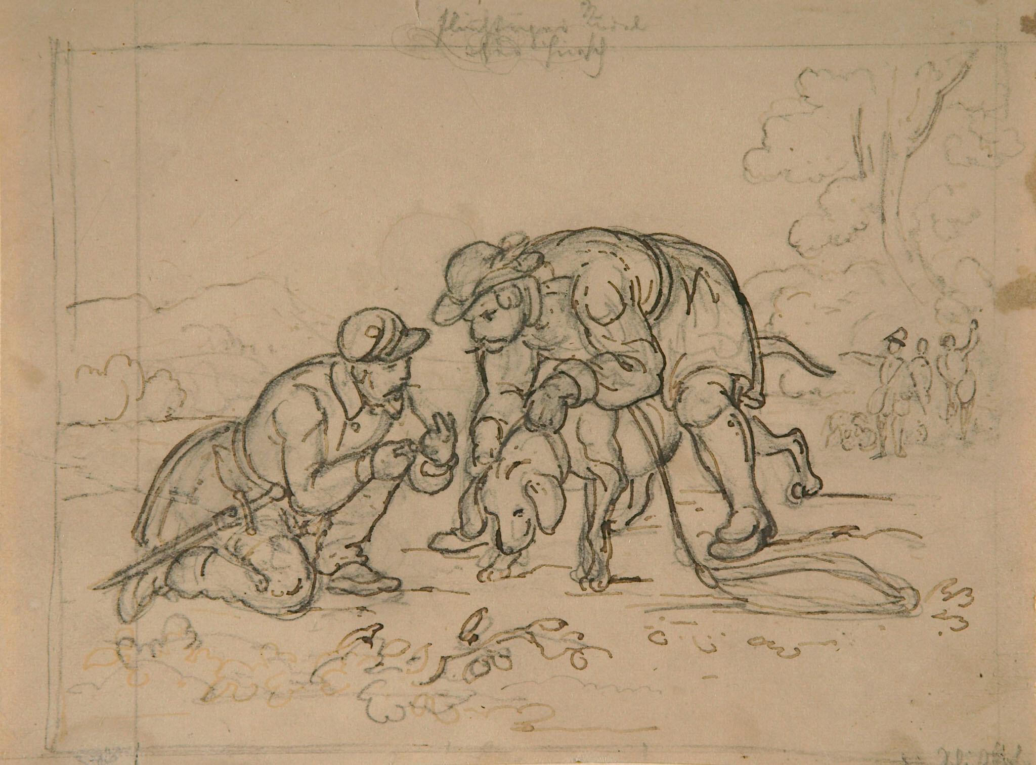 Ludwig Ferdinand von Rayski - Jagdszene.