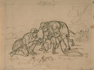 Ludwig Ferdinand von Rayski - Jagdszene.