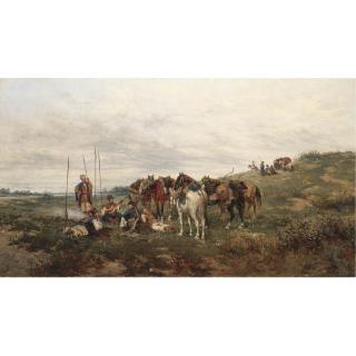 Ludwig Gedlek - Cossack Encampment