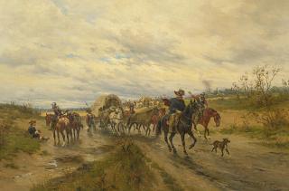 Ludwig Gedlek - Szene aus dem 30jährigen Krieg.