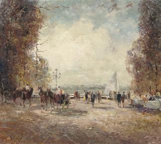 Ludwig Gschossmann - Promenade am Starnbergersee - Lake Starnberg, near Munich