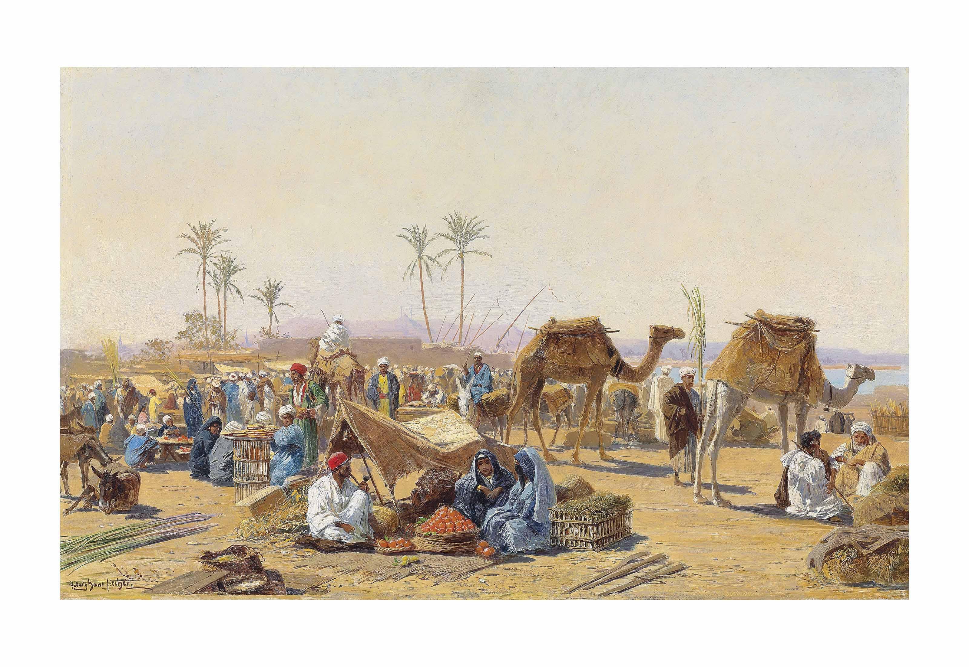 Ludwig Hans Fischer - A market in Egypt