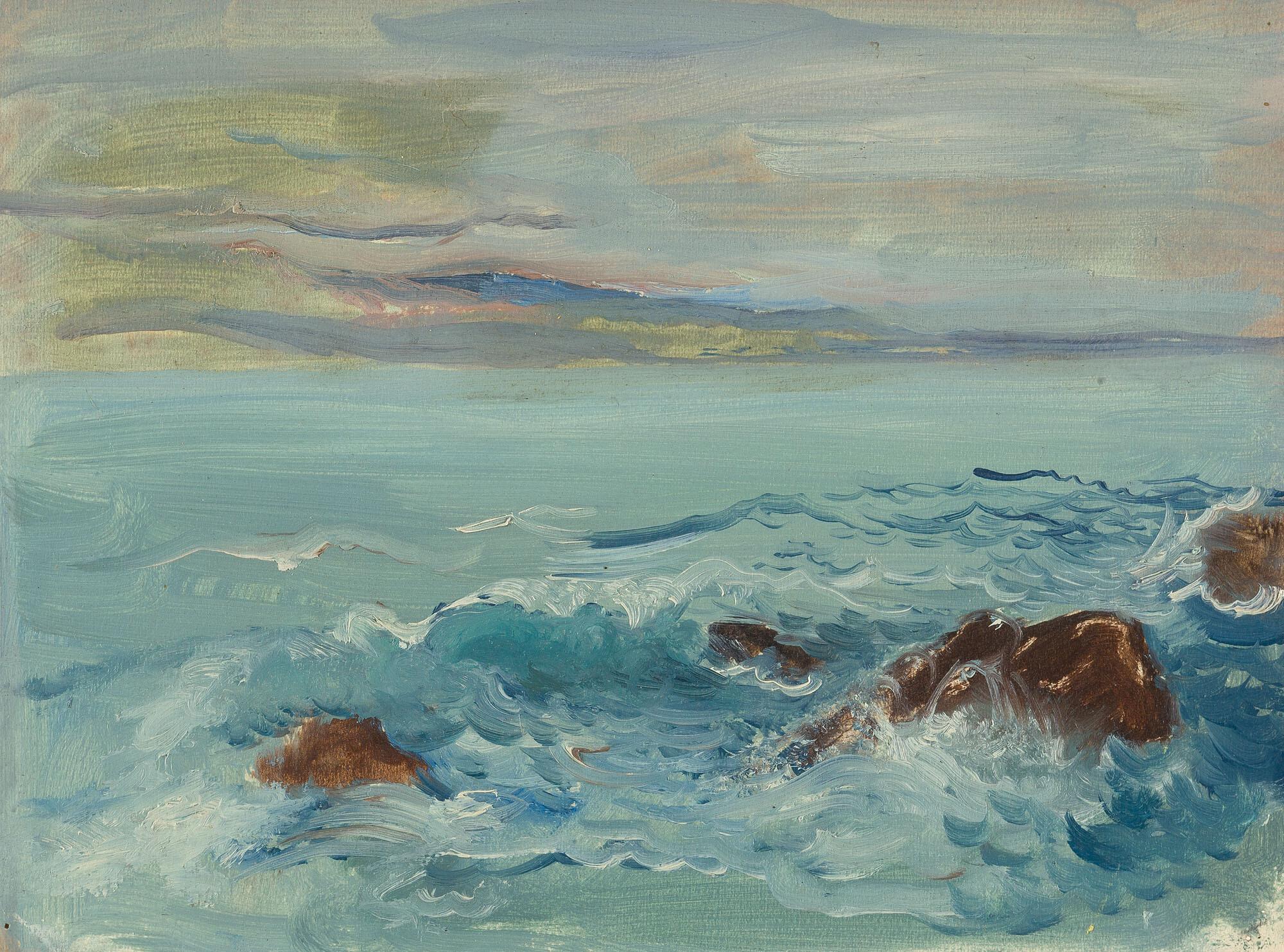 Ludwig Heinrich Jungnickel - Meeresbrandung.