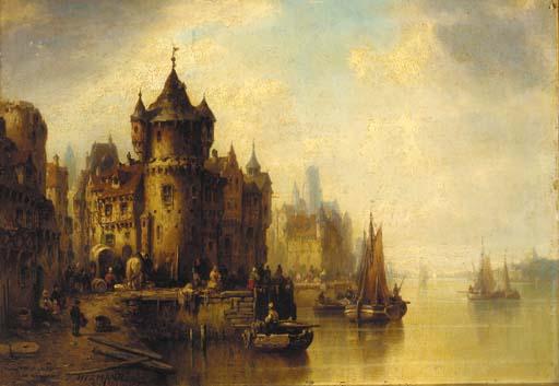 Ludwig Hermann - A town on a river
