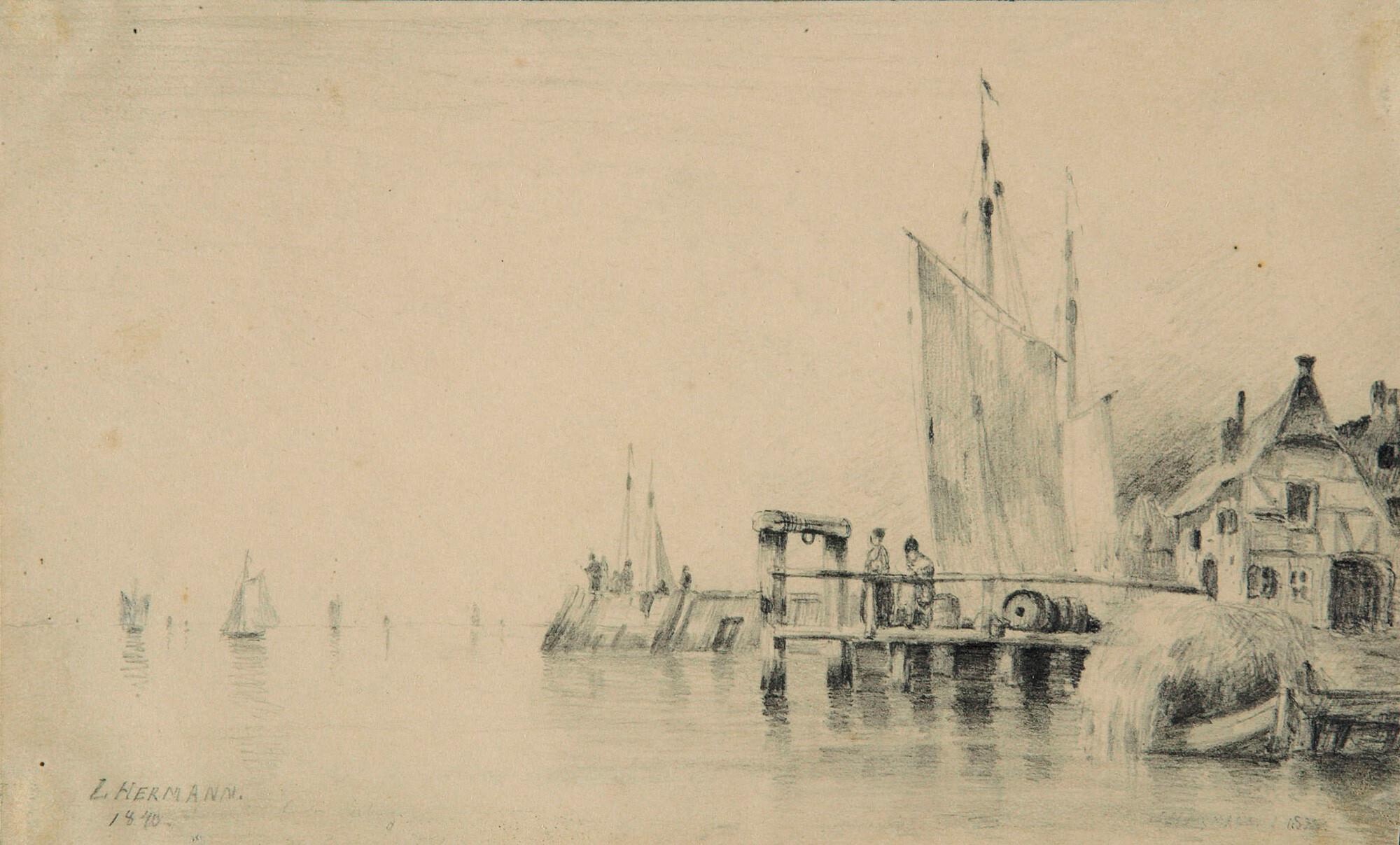 Ludwig Hermann - Am Hafen.