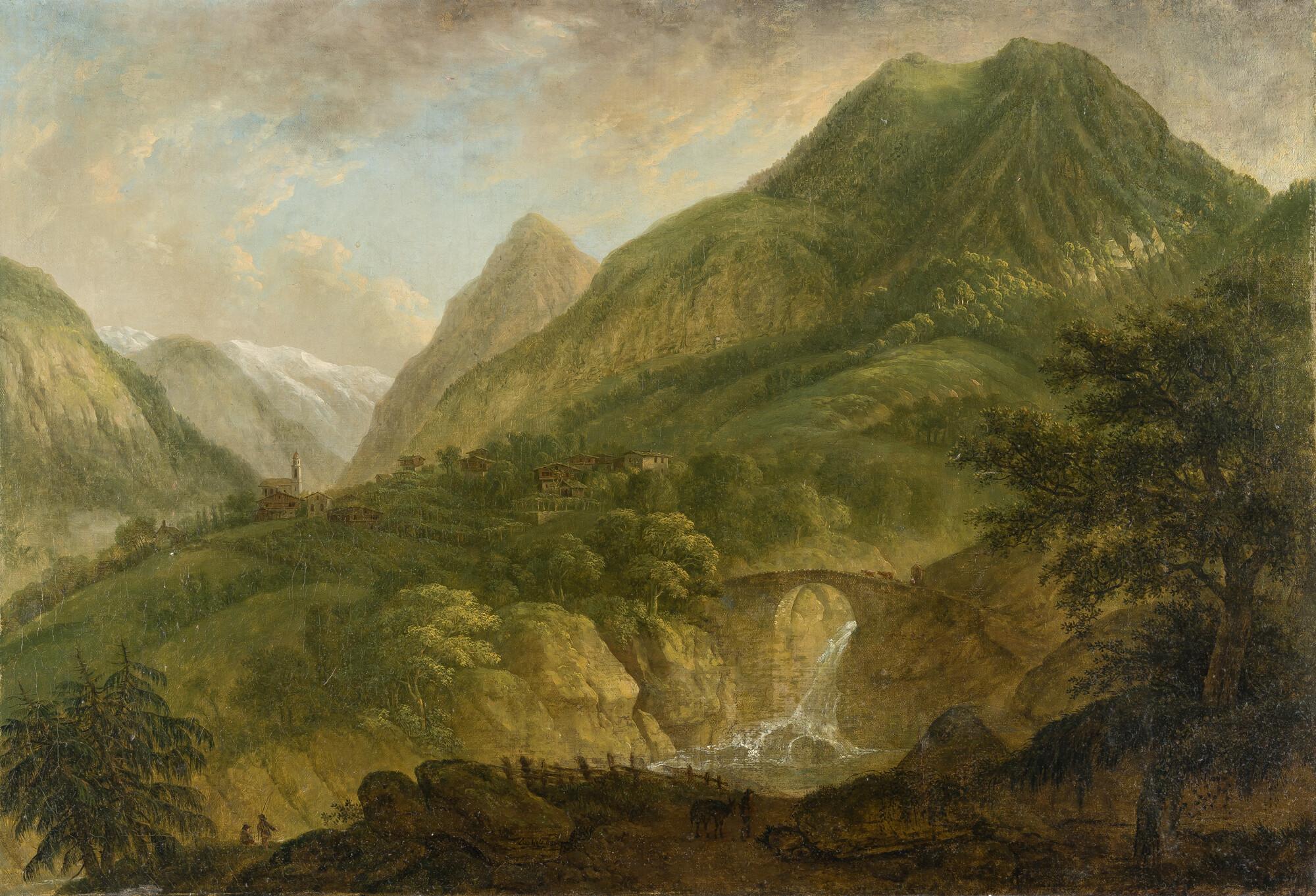 Ludwig Hess - Landschaft bei Dongio im Palenser Tal