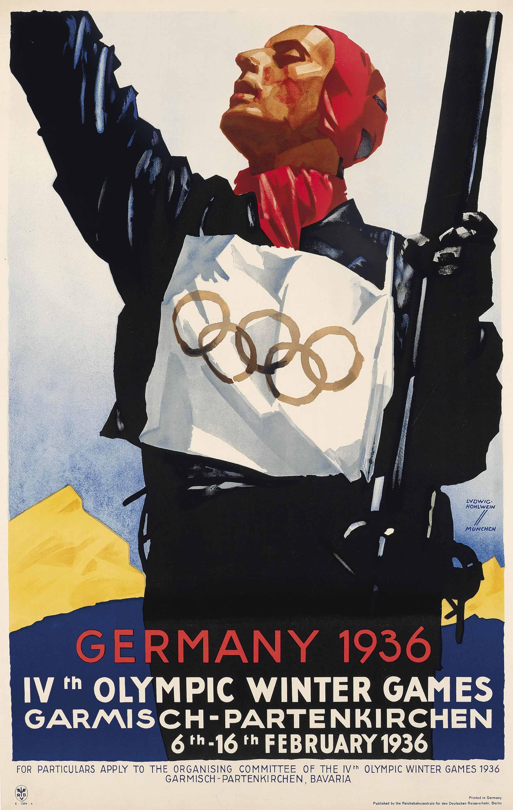 Ludwig Hohlwein - Germany 1936, Ivth Olympic Winter Games