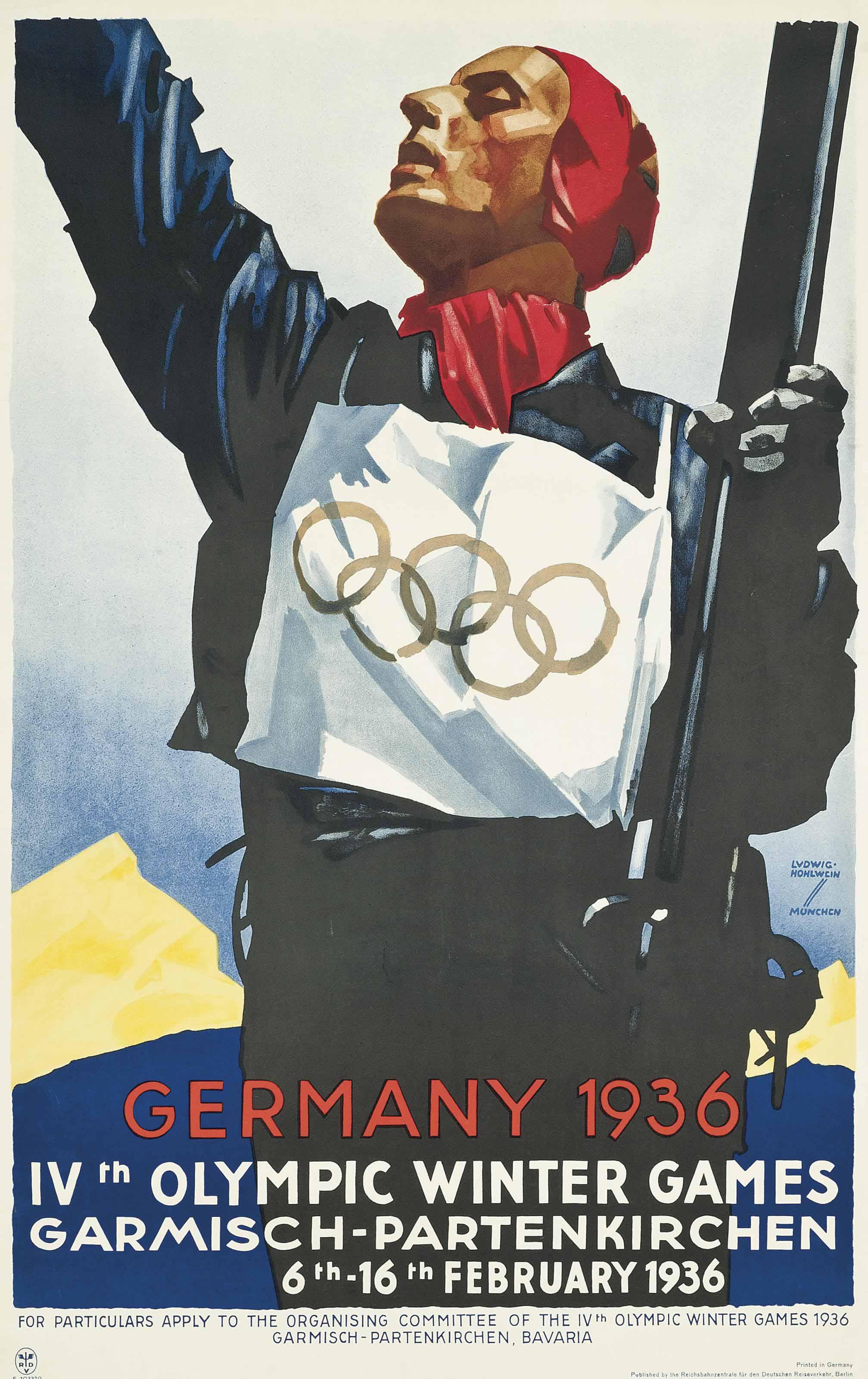 Ludwig Hohlwein - Germany 1936, Ivth Olympic Winter Games