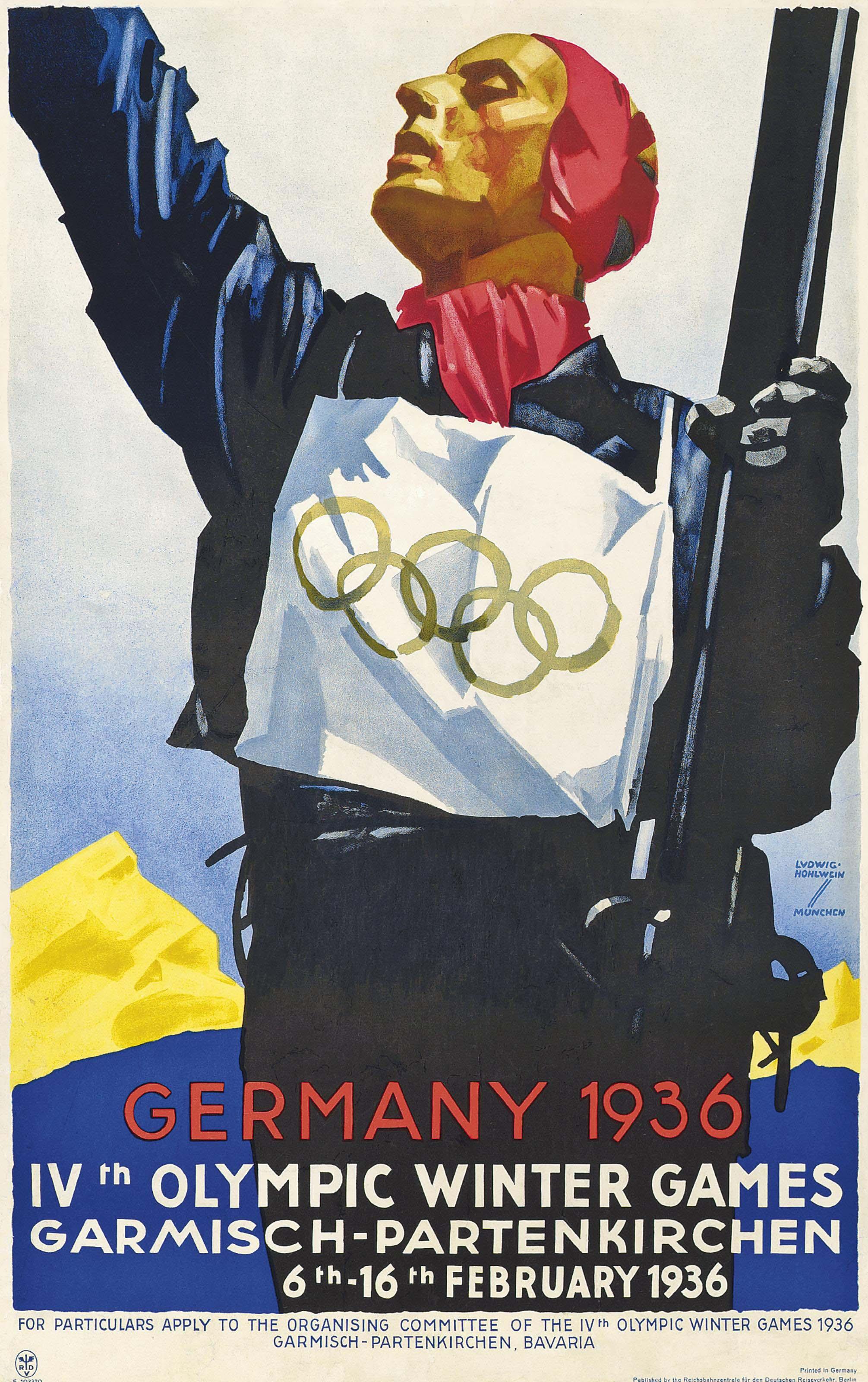 Ludwig Hohlwein - Germany 1936, Ivth Olympic Winter Games