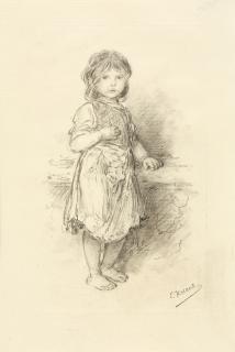 Ludwig Knaus - Bildnis eines kleinen Mädchens.