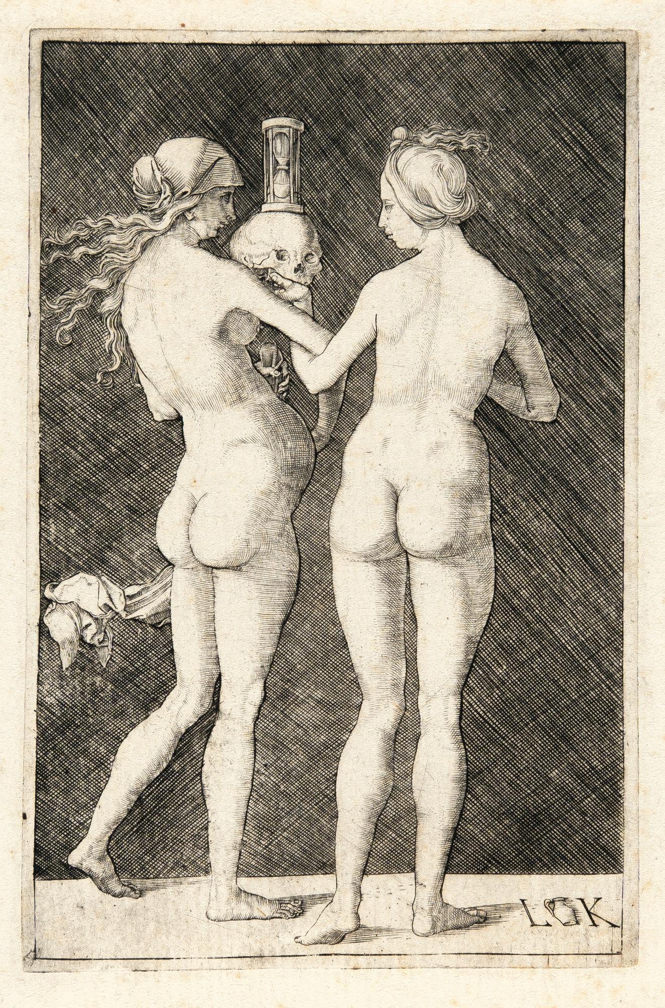 Ludwig Krug - Zwei nackte Frauen von hinten gesehen (Allegorie des Alterns)