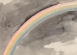 Ludwig Lange - 2 Bll.: Wolkenstudien mit Regenbogen
