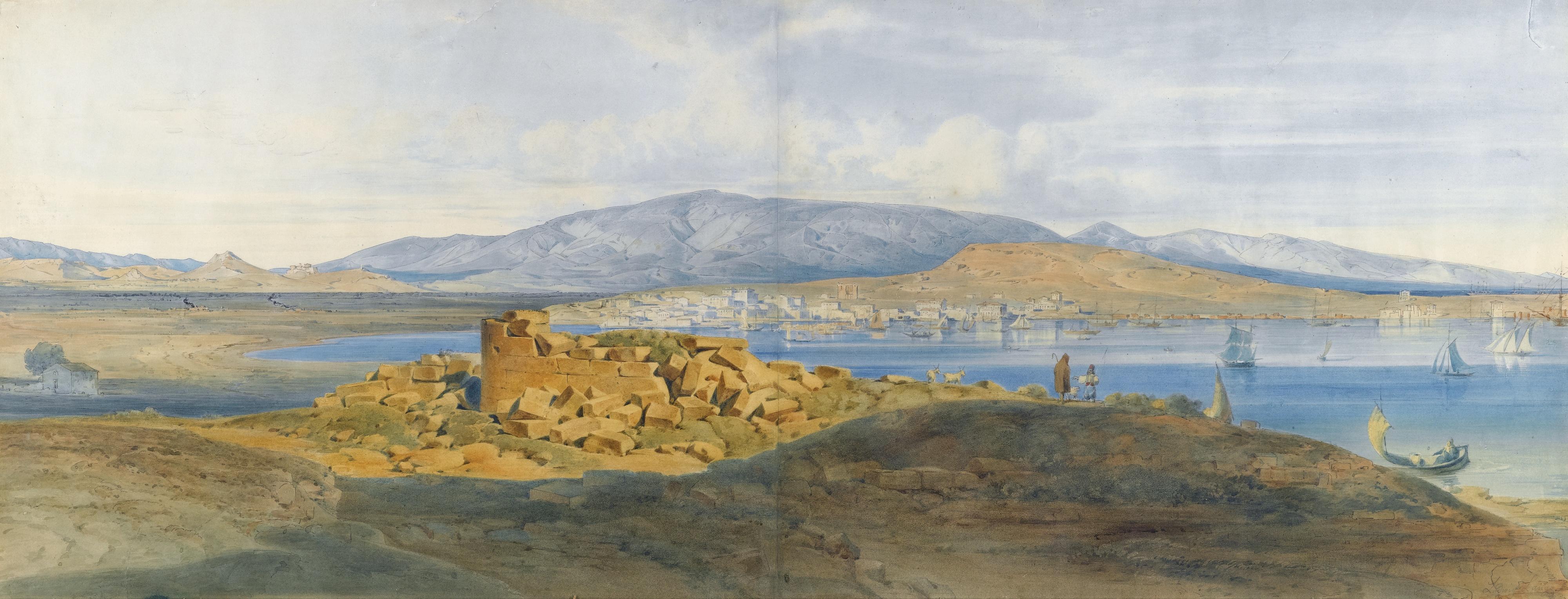 Ludwig Lange - German the Harbour Of Piraeus