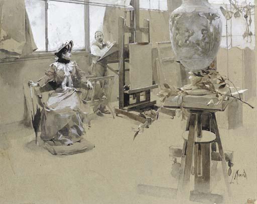 Ludwig Marold - Im Atelier