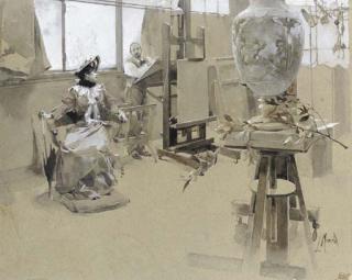 Ludwig Marold - Im Atelier