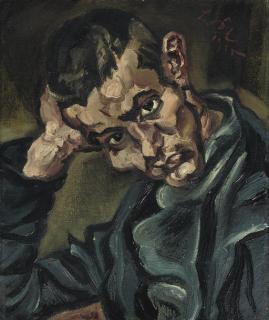 Ludwig Meidner - A Portrait Of A Young Man