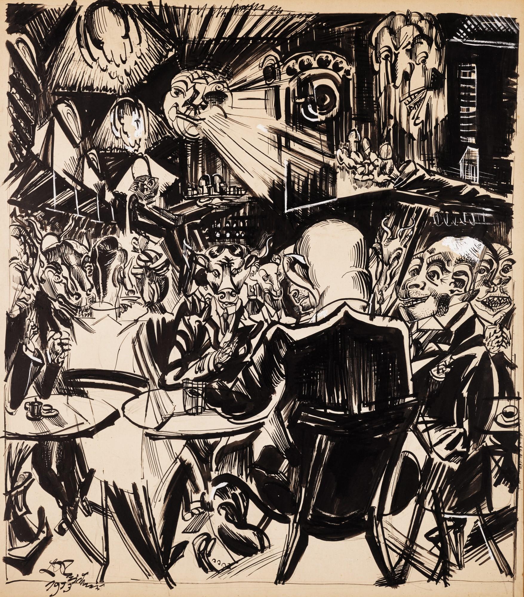 Ludwig Meidner - Caféhaus