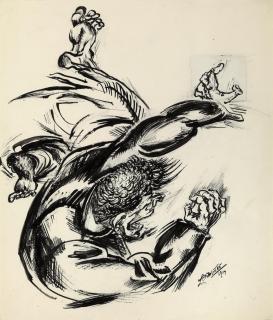 Ludwig Meidner - Fallender Profet