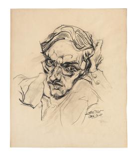 Ludwig Meidner - Porträt des Malers Konrad Felixmüller