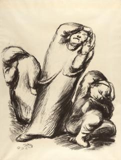 Ludwig Meidner - Recto: „Komposition“ – Verso: Der Prophet Elias mit dem Engel