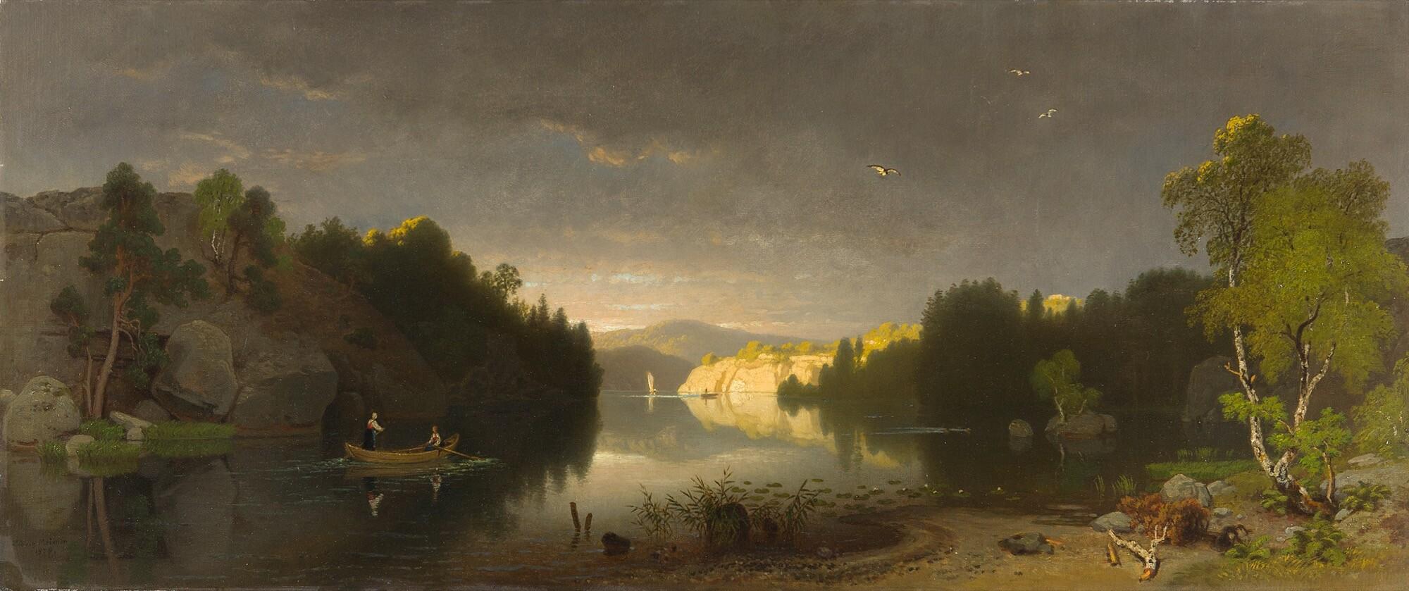 Ludwig Meixner - Partie bei Stockholm am Mälar-See.