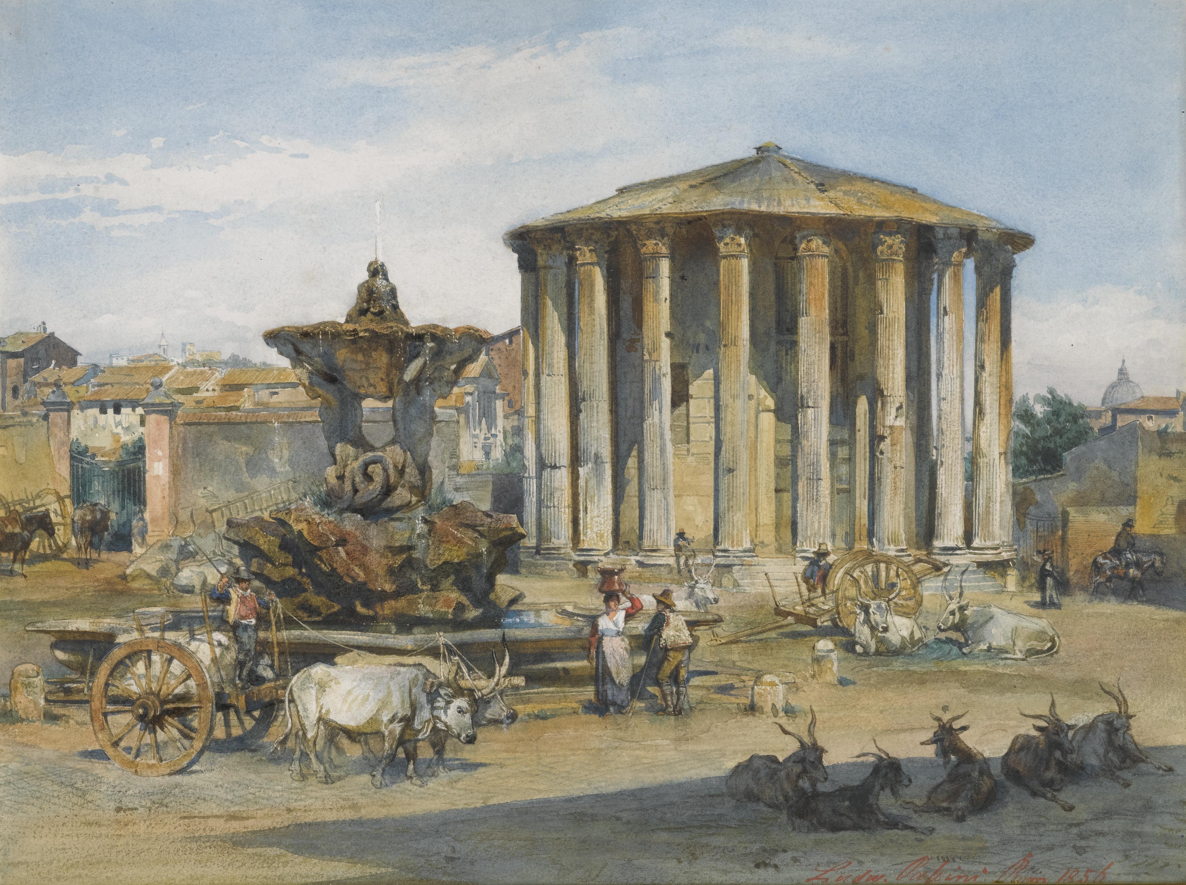 Ludwig Passini - Austrian the Temple Of Vesta, Rome