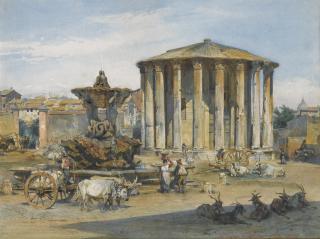 Ludwig Passini - Austrian the Temple Of Vesta, Rome