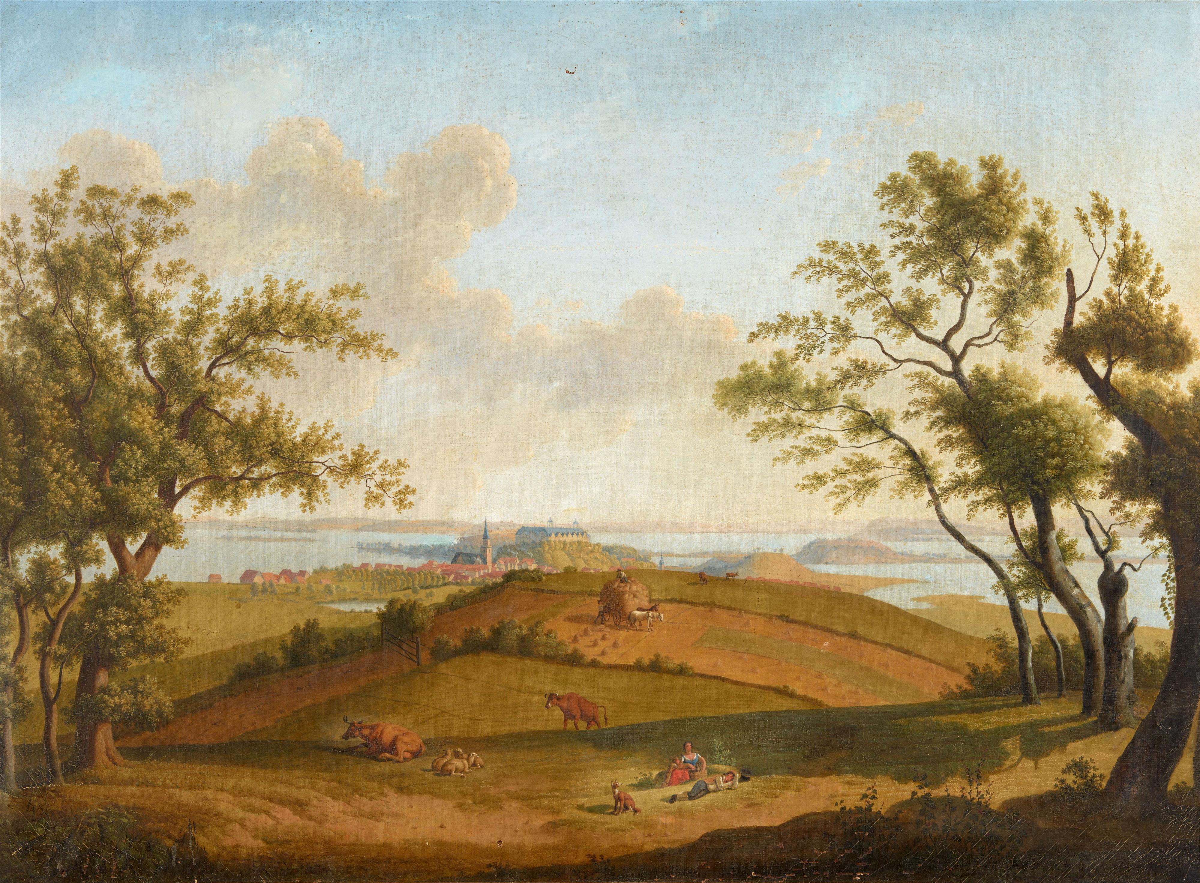 Ludwig Philipp Strack - Ansicht von Plön vom Berg Parnass