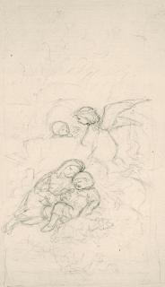 Ludwig Richter - Kinder mit einem Engel