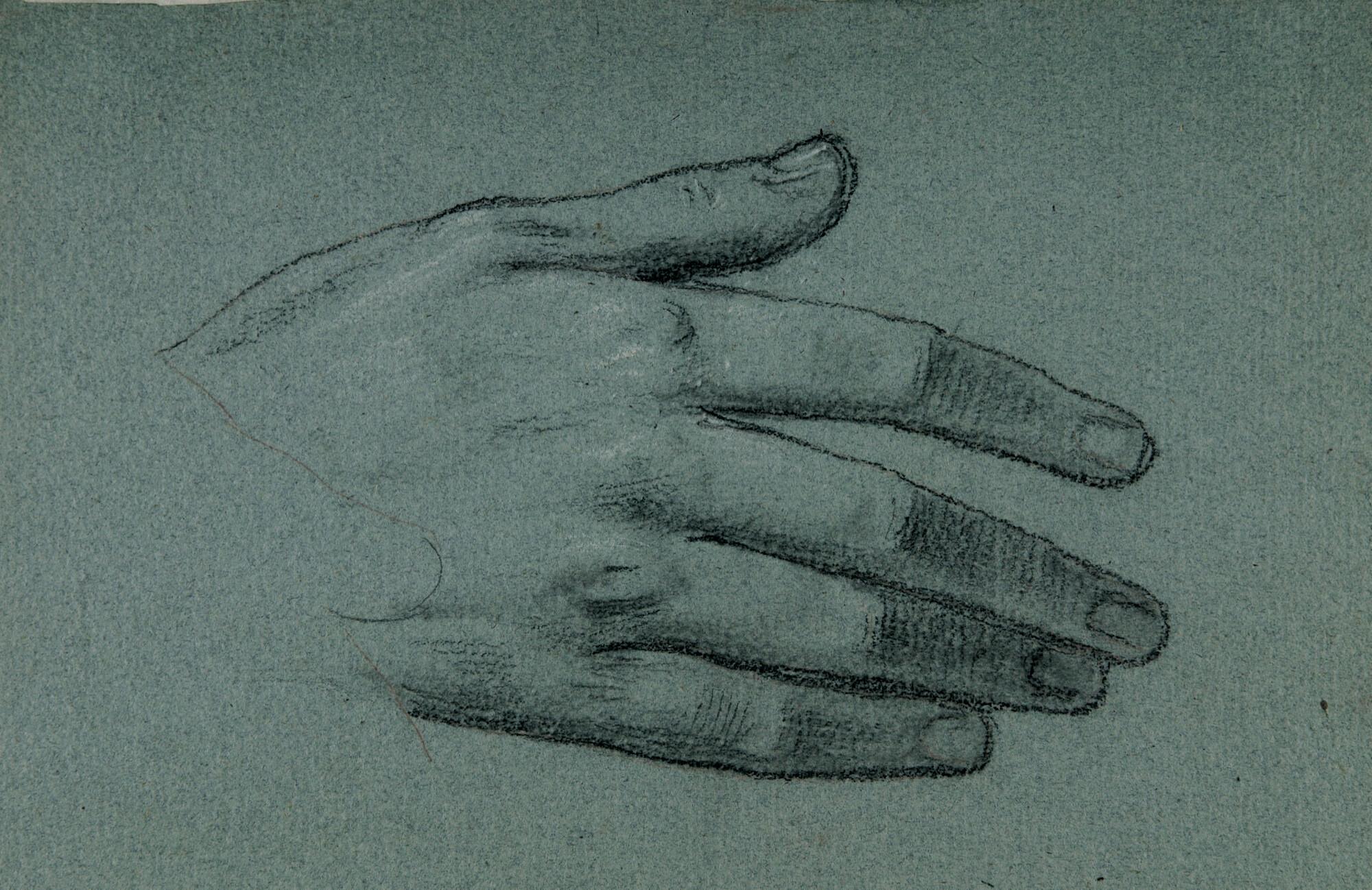 Ludwig Schnorr von Carolsfeld - Handstudie.