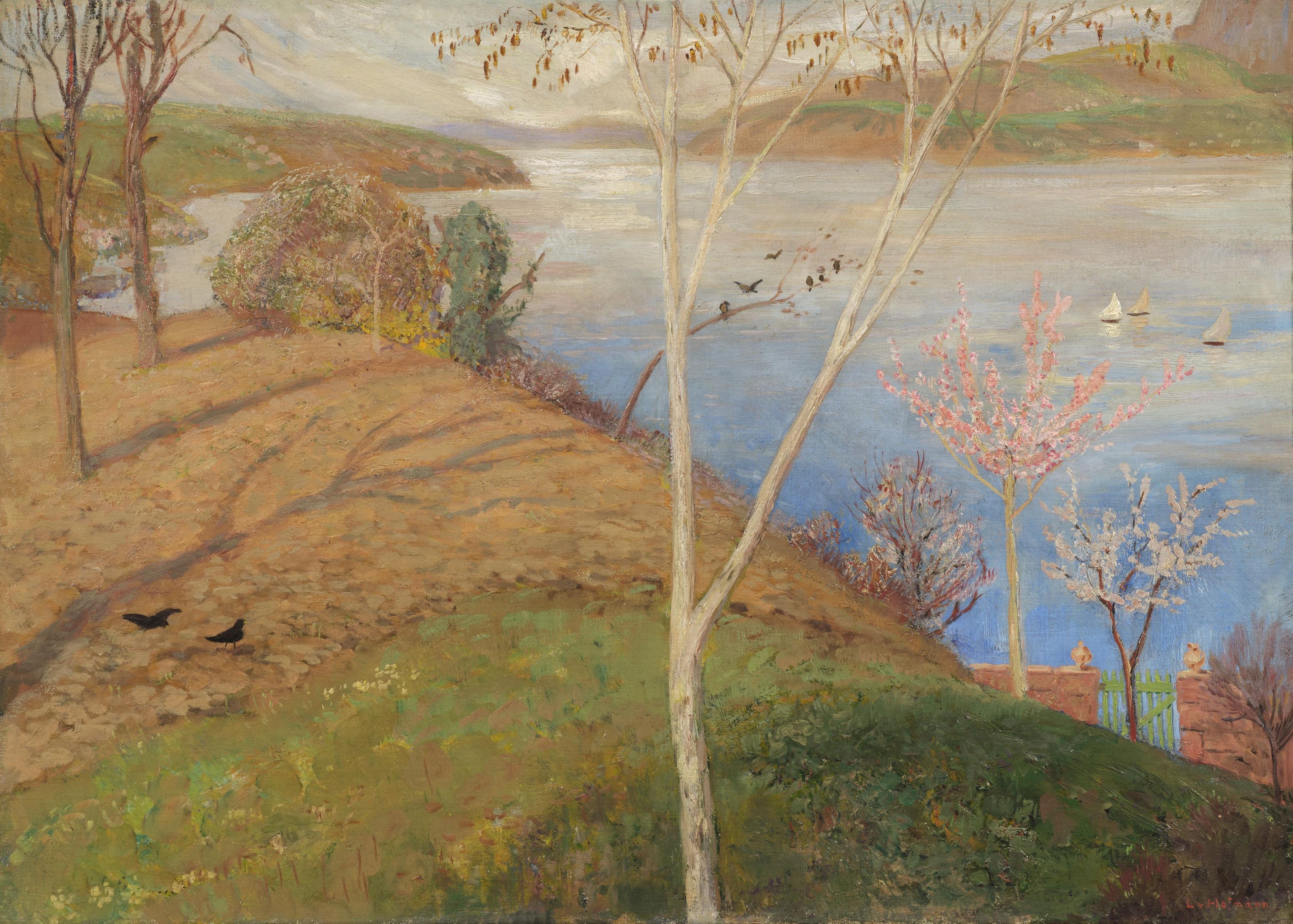 Ludwig Von Hofmann - Frühling am Luganer See.