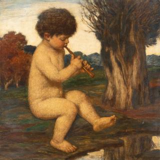 Ludwig von Zumbusch - Flöte spielender Knabe