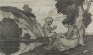 Ludwig von Zumbusch - Mutter mit Kind.