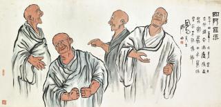 Lü Fengzi - Four Arhats