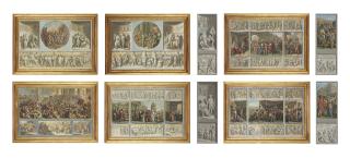 Luigi Ademollo - Ten Scenes After The Antique With Trompe L\'Oeil Bas-Relief Friezes