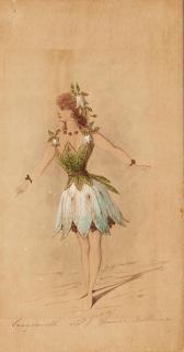 Luigi Bartezago - Four Drawings of Costume Designs for the Theatre