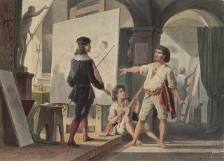 Luigi Bartezago - Nello studio di Raffaello